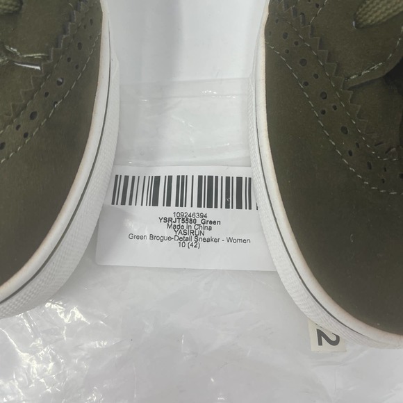 Yasirun Green Brogue Detail Sneaker in Size 10 New Without Box - Picture 8 of 8